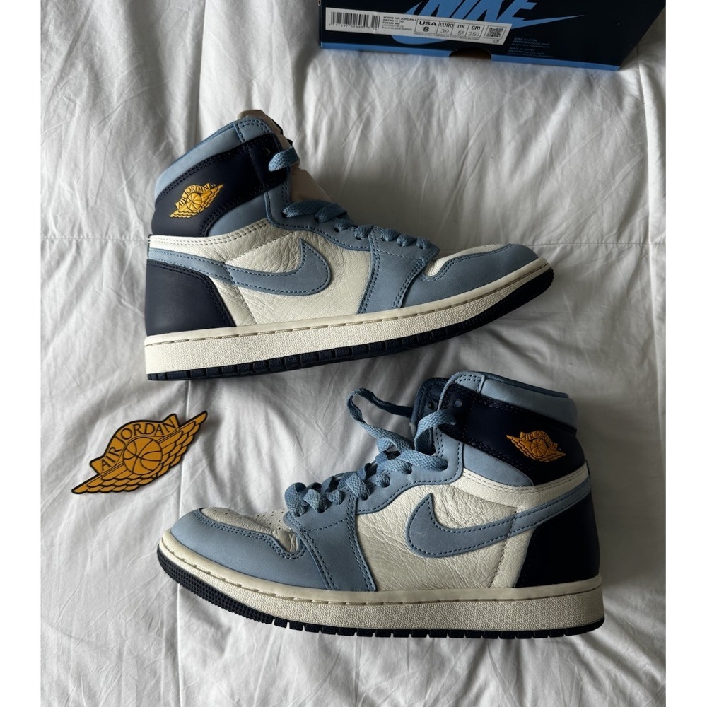 Jordan 1 High OG First in Flight Size 8W 6.5M FD2596-400 Blue, White, Navy EUC